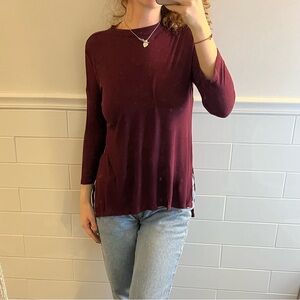 Burgundy Long Sleeve Shirt